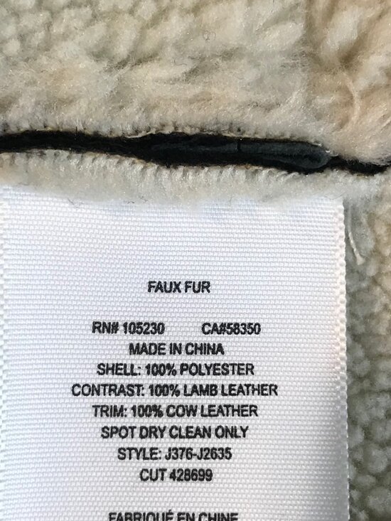 Joie Faux Shearling Lamb Leather Vest Size XS - Picture 8 of 8